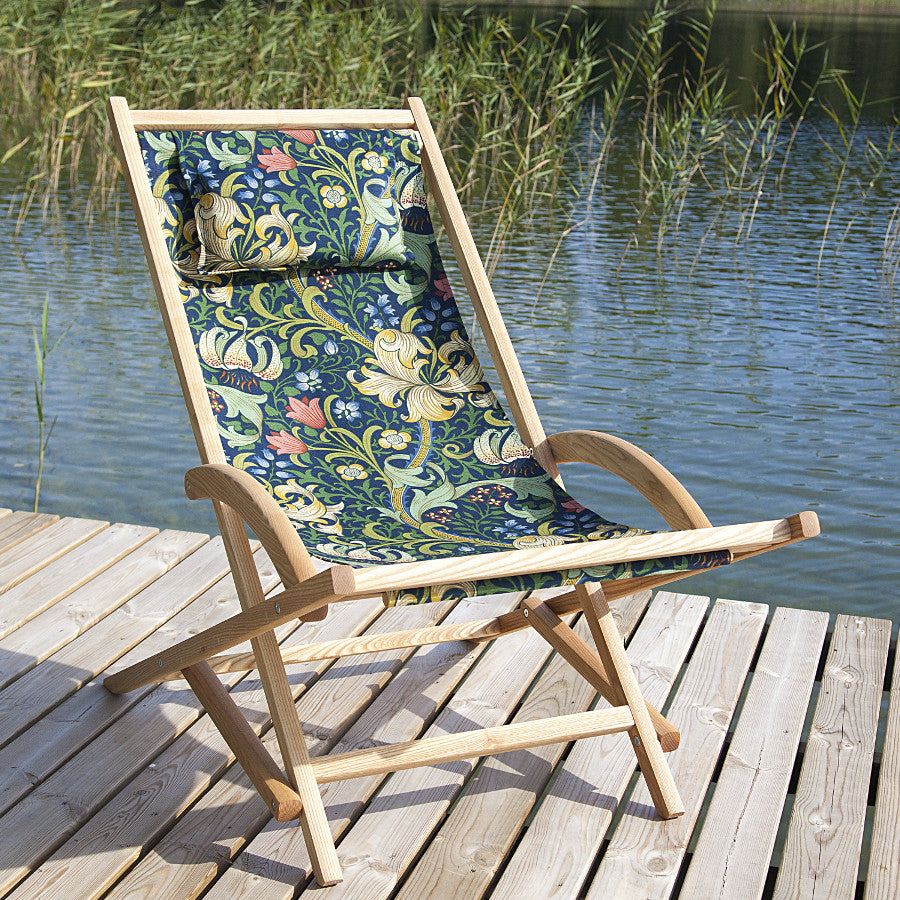 Solgunga Deck Chair with Golden Lily by Morris&Co
